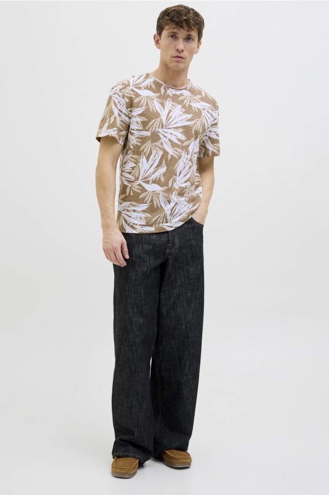 JJEBRYAN AOP TEE S/S O-NECK NOOS 12268126 Coriander
